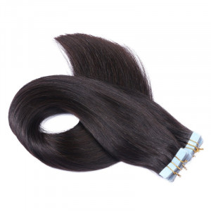 10 x Tape In - 1b Schwarzbraun - Hair Extensions - 2,5g - NOVON EXTENTIONS 40 cm