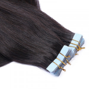 10 x Tape In - 1b Schwarzbraun - Hair Extensions - 2,5g - NOVON EXTENTIONS 40 cm