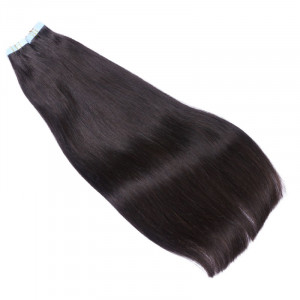 10 x Tape In - 1b Schwarzbraun - Hair Extensions - 2,5g - NOVON EXTENTIONS 40 cm