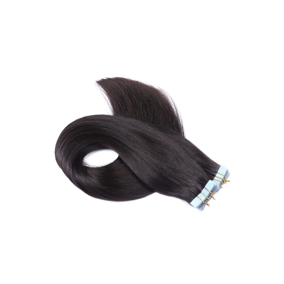 10 x Tape In - 1b Schwarzbraun - Hair Extensions - 2,5g -...