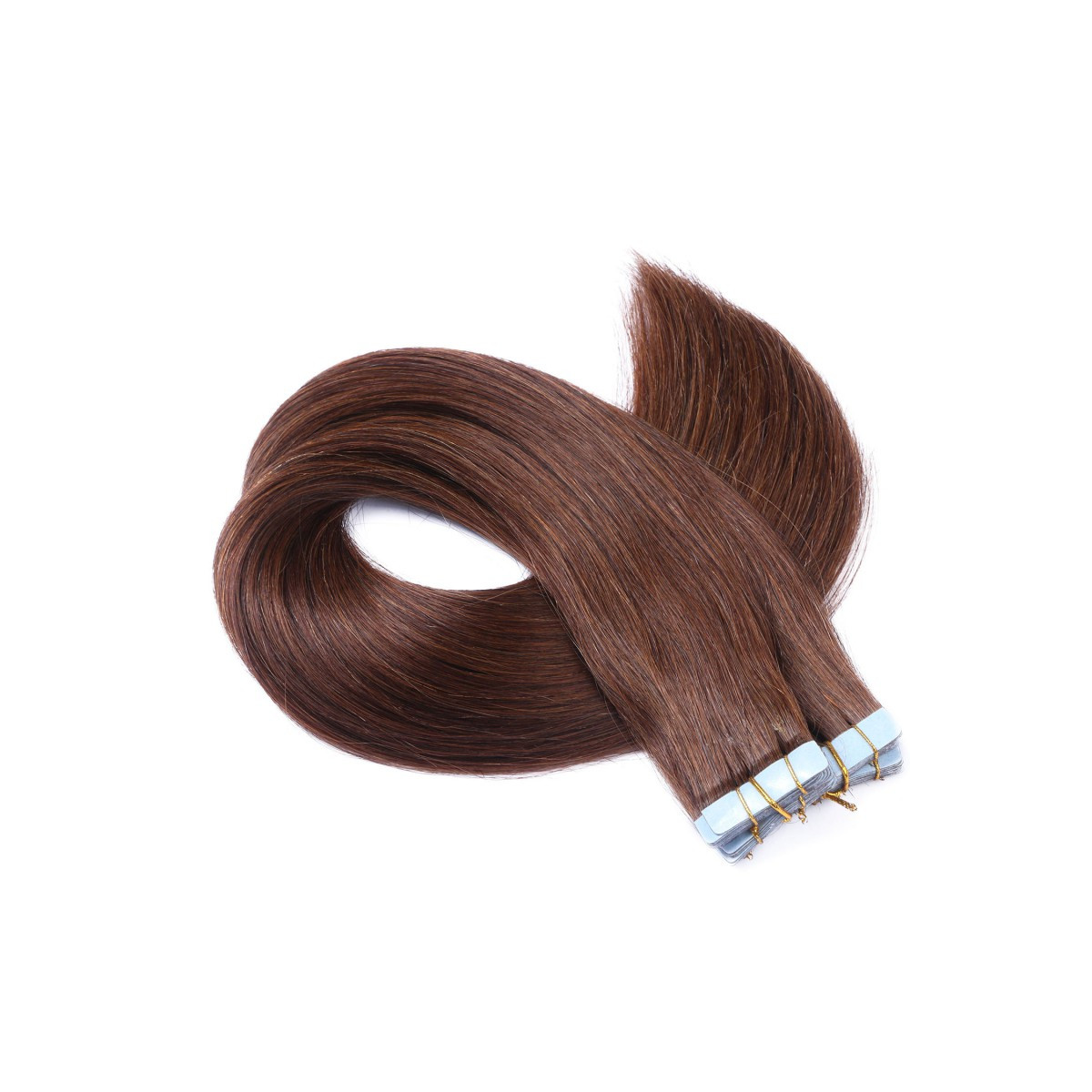 10 x Tape In - 4 Schokobraun Hair Extensions - 2,5g -...