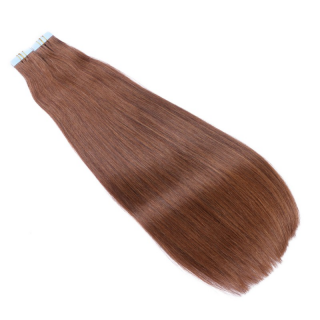 10 x Tape In - 6 Braun - Hair Extensions - 2,5g - NOVON EXTENTIONS 40 cm