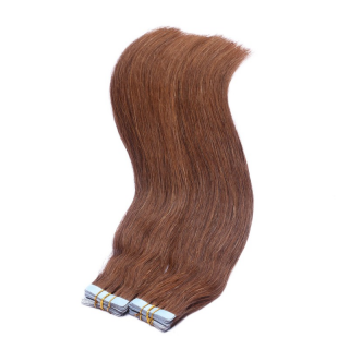 10 x Tape In - 6 Braun - Hair Extensions - 2,5g - NOVON EXTENTIONS 40 cm