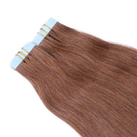10 x Tape In - 6 Braun - Hair Extensions - 2,5g - NOVON EXTENTIONS 40 cm