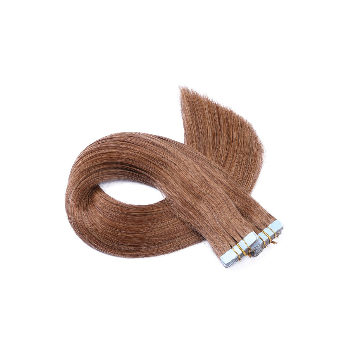 10 x Tape In - 8 Goldbraun - Hair Extensions - 2,5g -...
