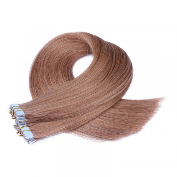 10 x Tape In - 10 Leichtbraun - Hair Extensions - 2,5g - NOVON EXTENTIONS