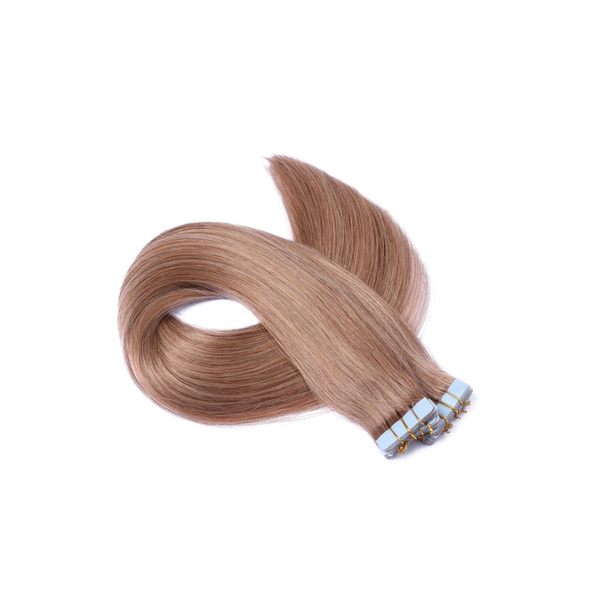 10 x Tape In - 12 Hellbraun - Hair Extensions - 2,5g -...