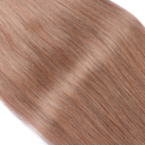 10 x Tape In - 12 Hellbraun - Hair Extensions - 2,5g - NOVON EXTENTIONS 50 cm