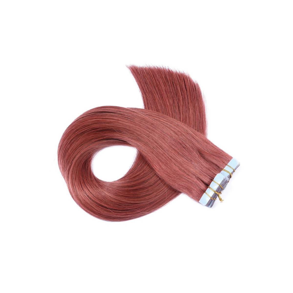10 x Tape In - 14 Rot - Hair Extensions - 2,5g - NOVON...