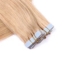 10 x Tape In - 18 Naturaschblond - Hair Extensions - 2,5g - NOVON EXTENTIONS 60 cm