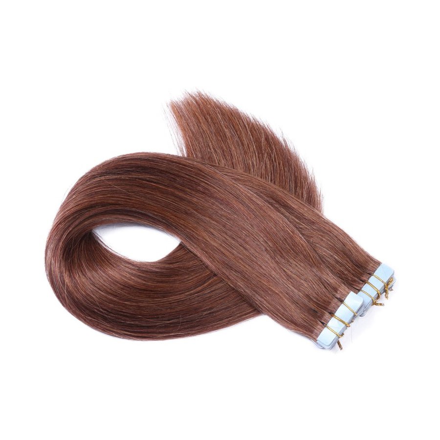 Tape Extensions #33 Rotbraun aus Remy-Echthaar