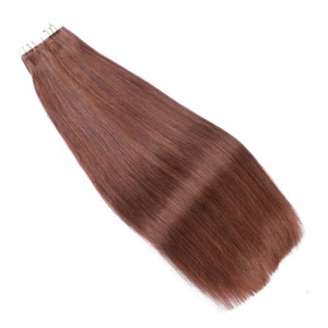 10 x Tape In - 33 Rotbraun - Hair Extensions - 2,5g - NOVON EXTENTIONS