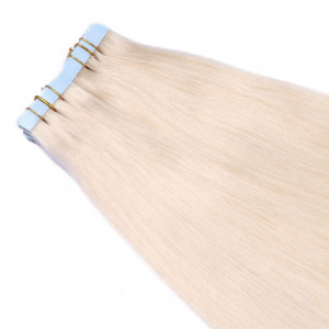 10 x Tape In - 60 Weissblond - Hair Extensions - 2,5g - NOVON EXTENTIONS 40 cm