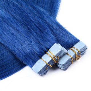 10 x Tape In - Blue - Hair Extensions - 2,5g - NOVON EXTENTIONS