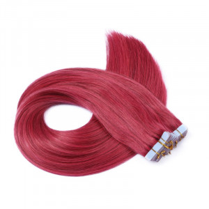 10 x Tape In - Burg - Hair Extensions - 2,5g - NOVON EXTENTIONS 40 cm