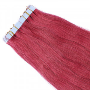10 x Tape In - Burg - Hair Extensions - 2,5g - NOVON EXTENTIONS 40 cm