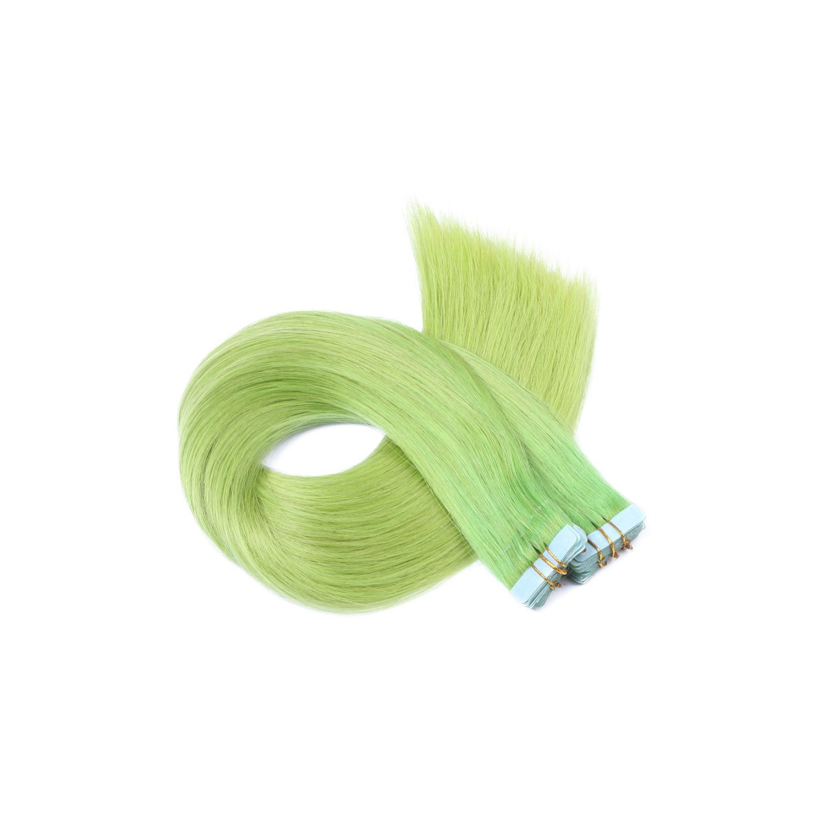 10 x Tape In - Grün - Hair Extensions - 2,5g - NOVON...