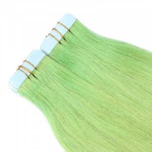 10 x Tape In - Grün - Hair Extensions - 2,5g - NOVON EXTENTIONS