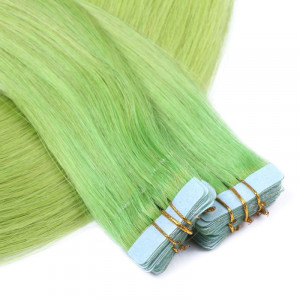 10 x Tape In - Grün - Hair Extensions - 2,5g - NOVON EXTENTIONS