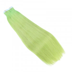 10 x Tape In - Grün - Hair Extensions - 2,5g - NOVON EXTENTIONS