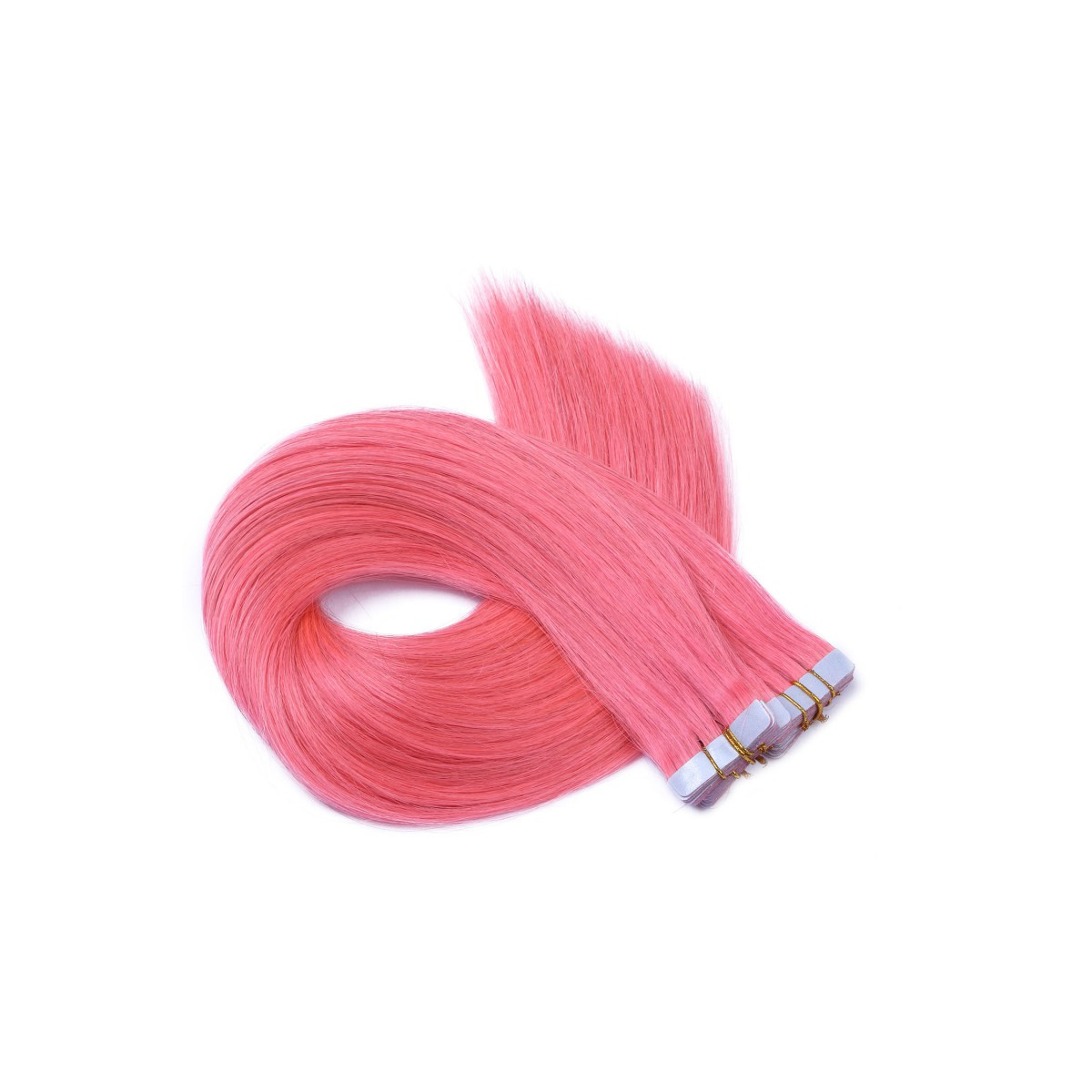 10 x Tape In - Pink - Hair Extensions - 2,5g - NOVON...