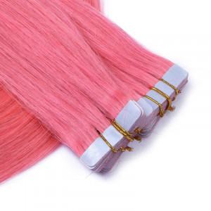 10 x Tape In - Pink - Hair Extensions - 2,5g - NOVON EXTENTIONS 40 cm