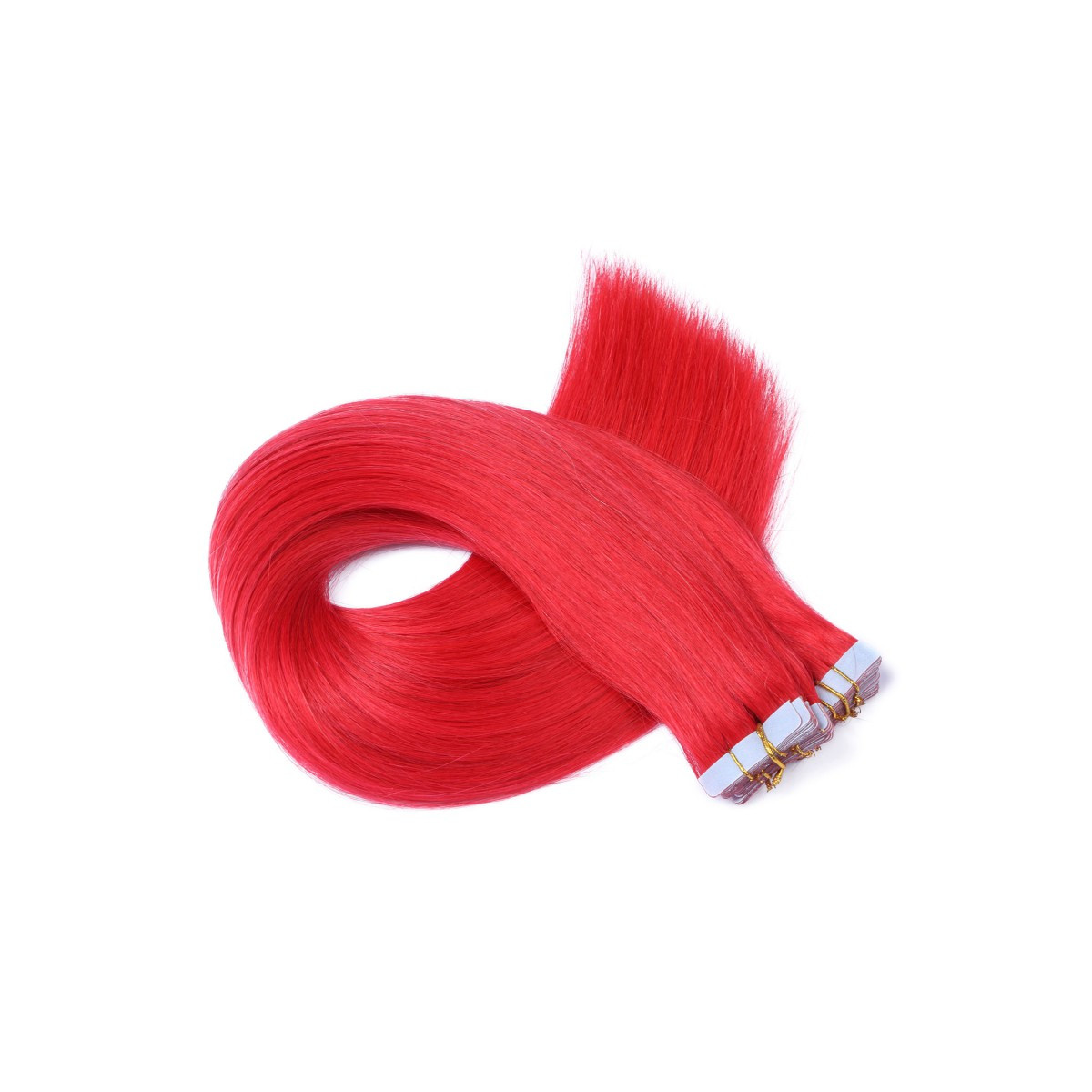 10 x Tape In - Red - Hair Extensions - 2,5g - NOVON...