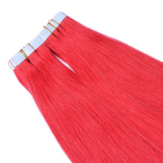 10 x Tape In - Red - Hair Extensions - 2,5g - NOVON EXTENTIONS 40 cm