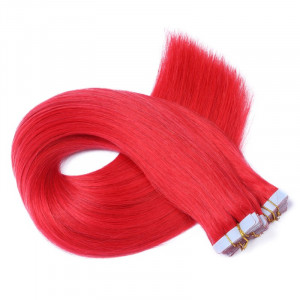 10 x Tape In - Red - Hair Extensions - 2,5g - NOVON EXTENTIONS 40 cm