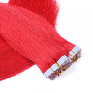 10 x Tape In - Red - Hair Extensions - 2,5g - NOVON EXTENTIONS 40 cm