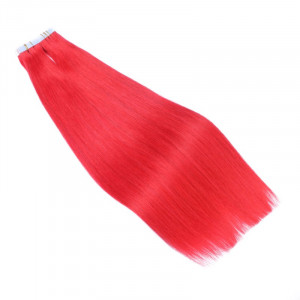 10 x Tape In - Red - Hair Extensions - 2,5g - NOVON EXTENTIONS 40 cm