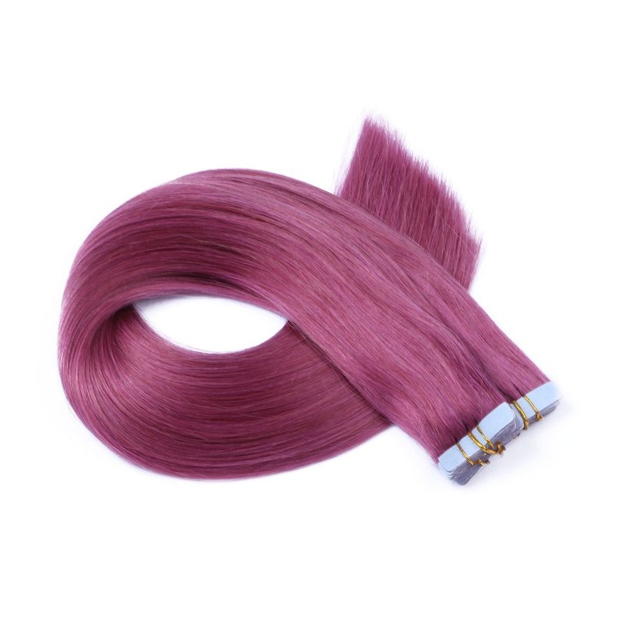 Tape Extensions Violett aus Remy-Echthaar