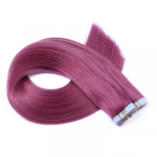 10 x Tape In - Violett - Hair Extensions - 2,5g - NOVON EXTENTIONS 40 cm