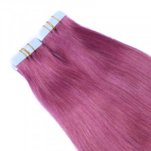 10 x Tape In - Violett - Hair Extensions - 2,5g - NOVON EXTENTIONS 40 cm
