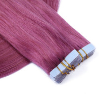 10 x Tape In - Violett - Hair Extensions - 2,5g - NOVON EXTENTIONS 40 cm