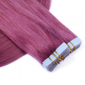 10 x Tape In - Violett - Hair Extensions - 2,5g - NOVON EXTENTIONS 50 cm