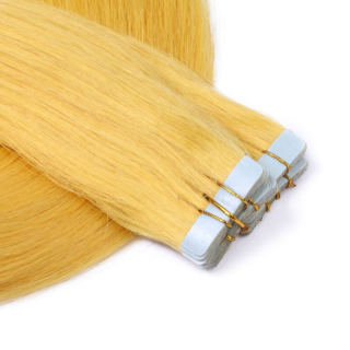 10 x Tape In - Yellow - Hair Extensions - 2,5g - NOVON EXTENTIONS 40 cm