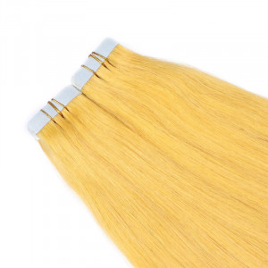 10 x Tape In - Yellow - Hair Extensions - 2,5g - NOVON EXTENTIONS 40 cm