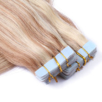 10 x Tape In - 12/613 Gesträhnt  - Hair Extensions - 2,5g - NOVON EXTENTIONS 40 cm