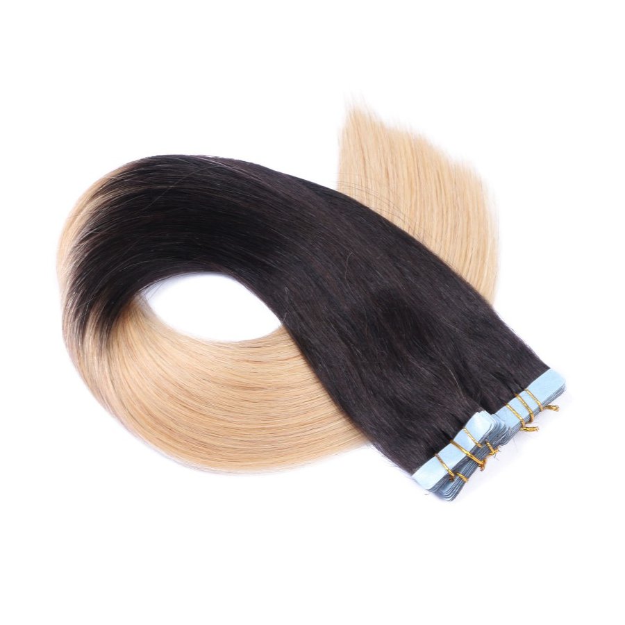 Tape Extensions #1B/24 Ombre aus Remy-Echthaar