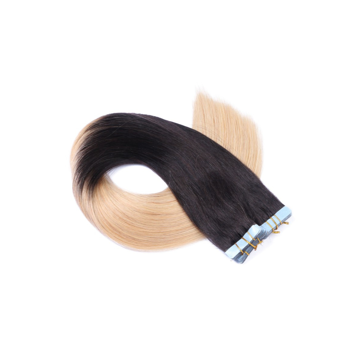 10 x Tape In - 1b/24 Ombre - Hair Extensions - 2,5g -...