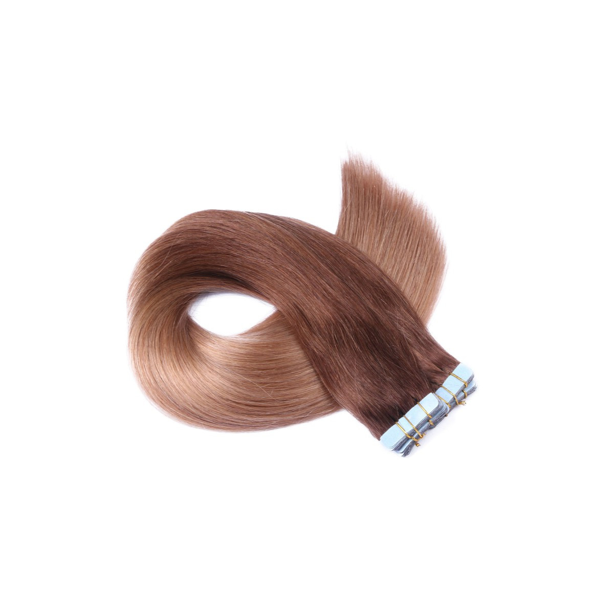 10 x Tape In - 4/27 Ombre - Hair Extensions - 2,5g -...