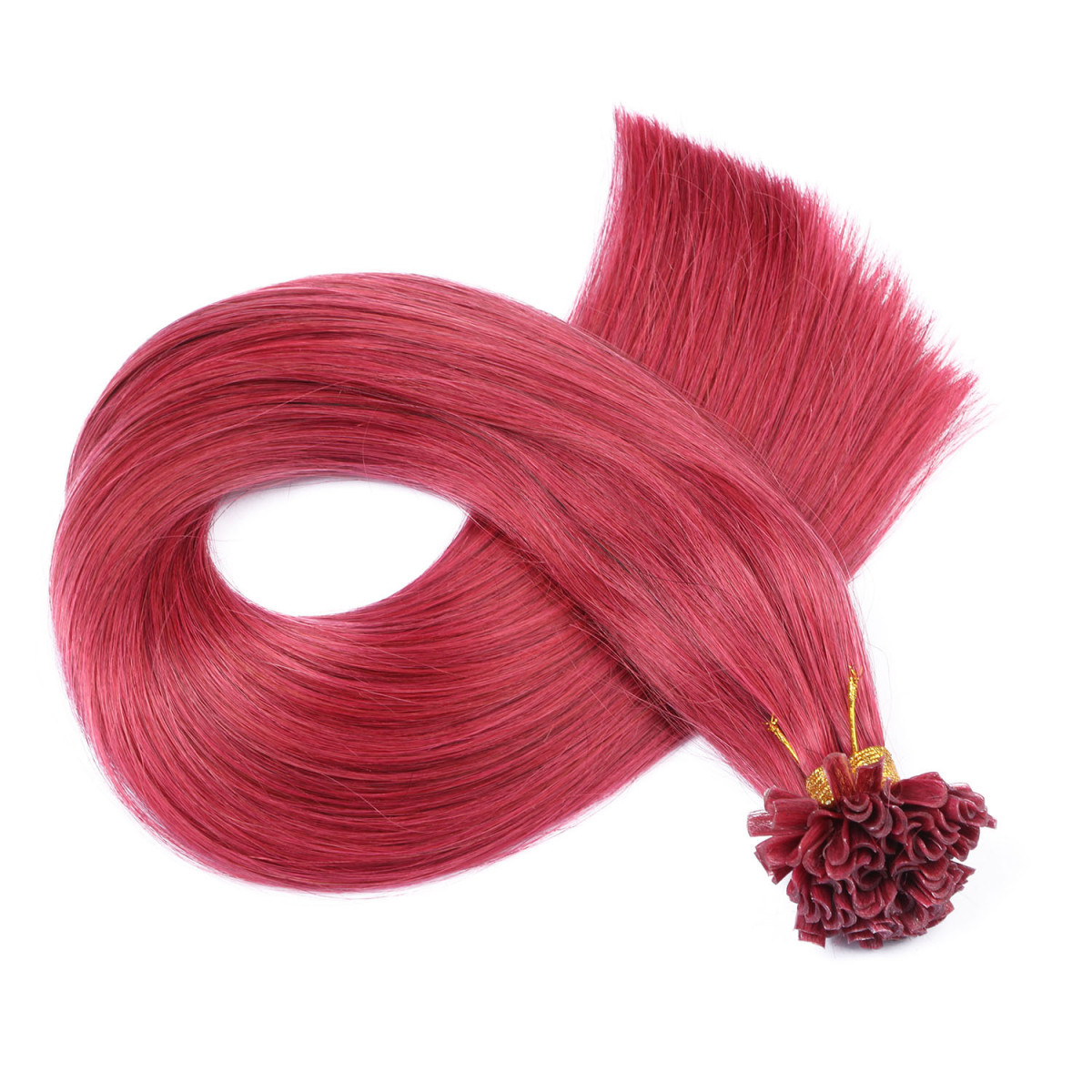 25 x Keratin Bonding Hair Extensions - Burg - 100%...