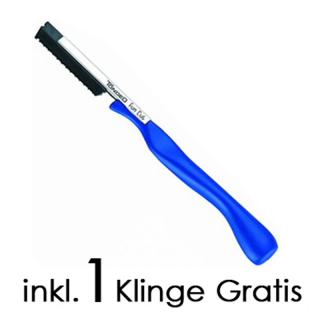 Tondeo Rasiermesser Fun Cut Blau inkl. 1 Klingen (Modellieren, Effilieren, Krzen, Nackenrasur)